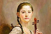 奥龍之介 バイオリンを持つ少女