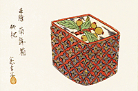 富本憲吉 色繪 角飾箱 枇杷