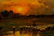 ポール・シェニョー 羊飼いと羊の群れ