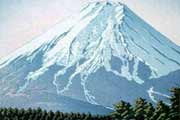 川瀬巴水 忍野の富士